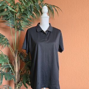 3/$25 Casei Classic Black Polo Shirt Top Short Sleeve XL Relaxed Fit